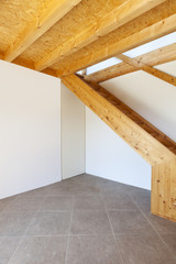 wooden staircase, rural home interior