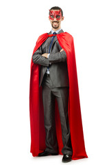 Superman isolated on the white background
