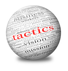 Business tactics in word tag cloud