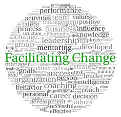 Facilitating Change concept in word tag cloud - 42792505