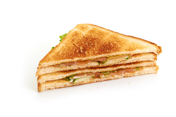 fresh sandwich isolated on a white background