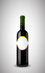 closed bottle of wine with the label