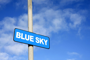 Blue sky sign