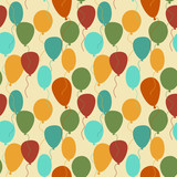 Seamless retro pattern with ballons