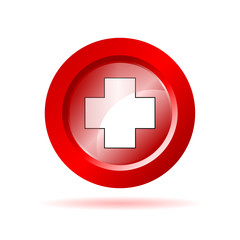 red cross sign vector illustration