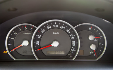 Fototapeta premium Speedometer in the car
