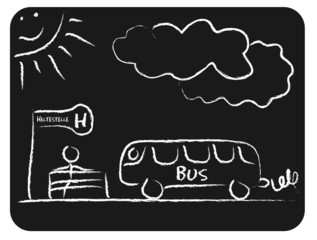 Warten auf den Bus