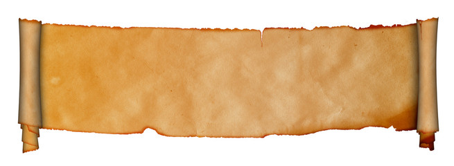 Scroll of antique parchment.