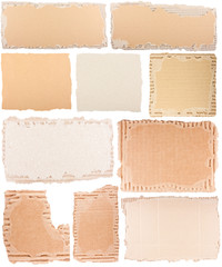 Collection of a different cardboard pieces