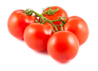 Five red ripe tomatoes
