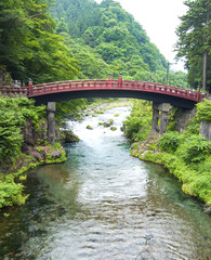 Red Bridge Shinkyo in Nikko, Japan