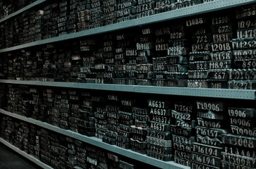 Scaffali blocchi per la stampa