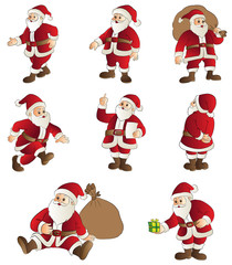 Santa Cartoon Set