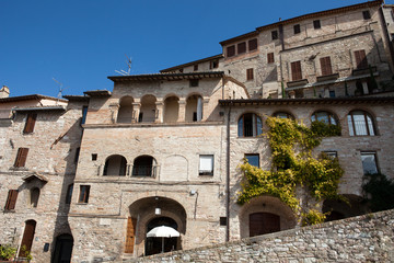 Fototapeta premium Medieval street in the Italian hill town of Assis