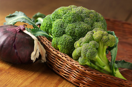 Broccoli in basket