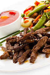 Roasted meat and vegetables 