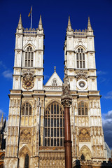 Fototapeta na wymiar Westminster Abbey cathedral in London, UK