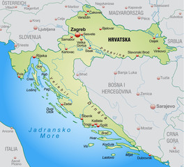 Umgebungskarte von Kroatien