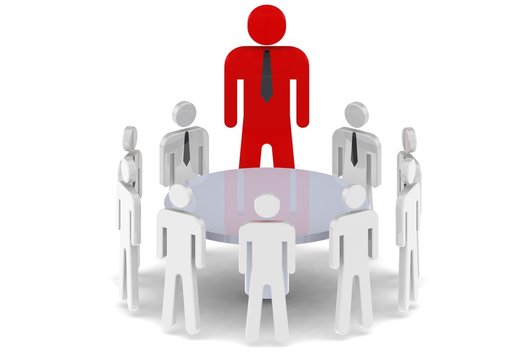red leader, white team meeting clip art preview