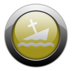 Yellow Metallic Orb Button 