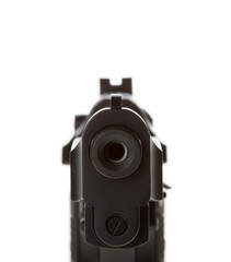 gun barrel isolated on white background