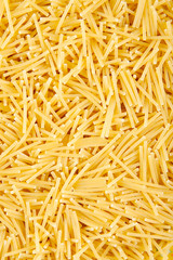 background of short pasta noodles
