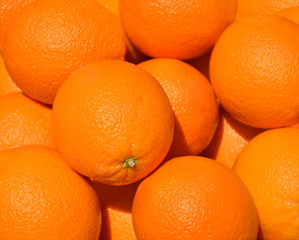Oranges on market place