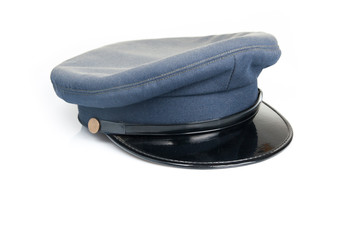 Blue uniform hat isolated