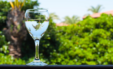 A glass of drinking water