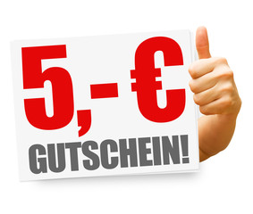 5,- Euro Gutschein! Button, Icon