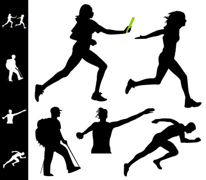 Silhouetten *** Vektor Set SPORTS
