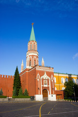 Moscow Kremlin towers at the morning light