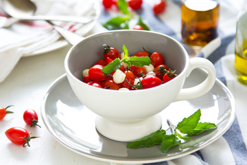 Caprese Salad [Pearl mozzarella ,cherry tomato salad]
