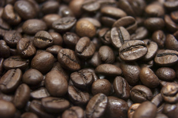 Fond, textura natural, granos de café