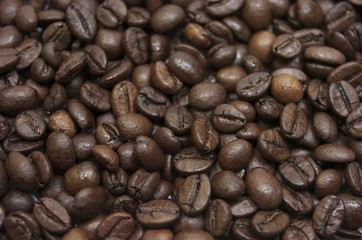 Fond, textura natural, granos de café