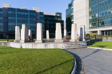 New Stone Circle in Business District of Dublin Ireland