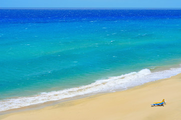 white sand beach in Fuerteventura, Spain