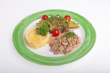 Roasted meat with potato