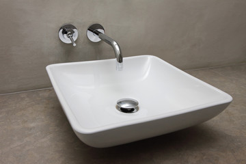 vasque en céramique carrée