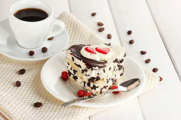 sweet cake with chocolate