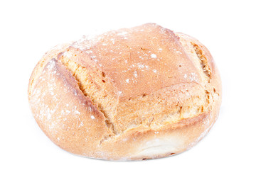 Isolated Hogaza (Spanish bread similar to bread boule)
