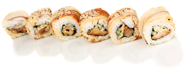 Tasty rolls isolated on white