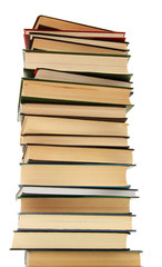 old books isolated on white