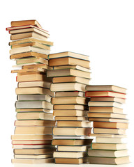 old books isolated on white