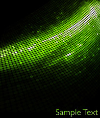 Vector green geometric tech background.