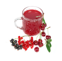 berries and juice