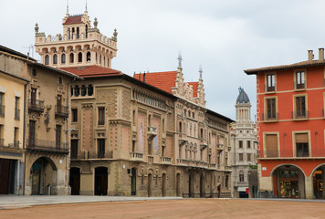 Naklejka premium Plaza Mayor in Vic, Catalonia, Spain