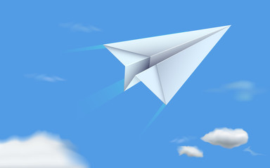 Paper Plane in Sky