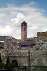 Clocktower at Barscrsija in historic core of Sarajevo