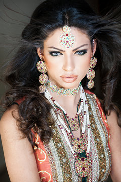 portrait of a beautiful Indian bride